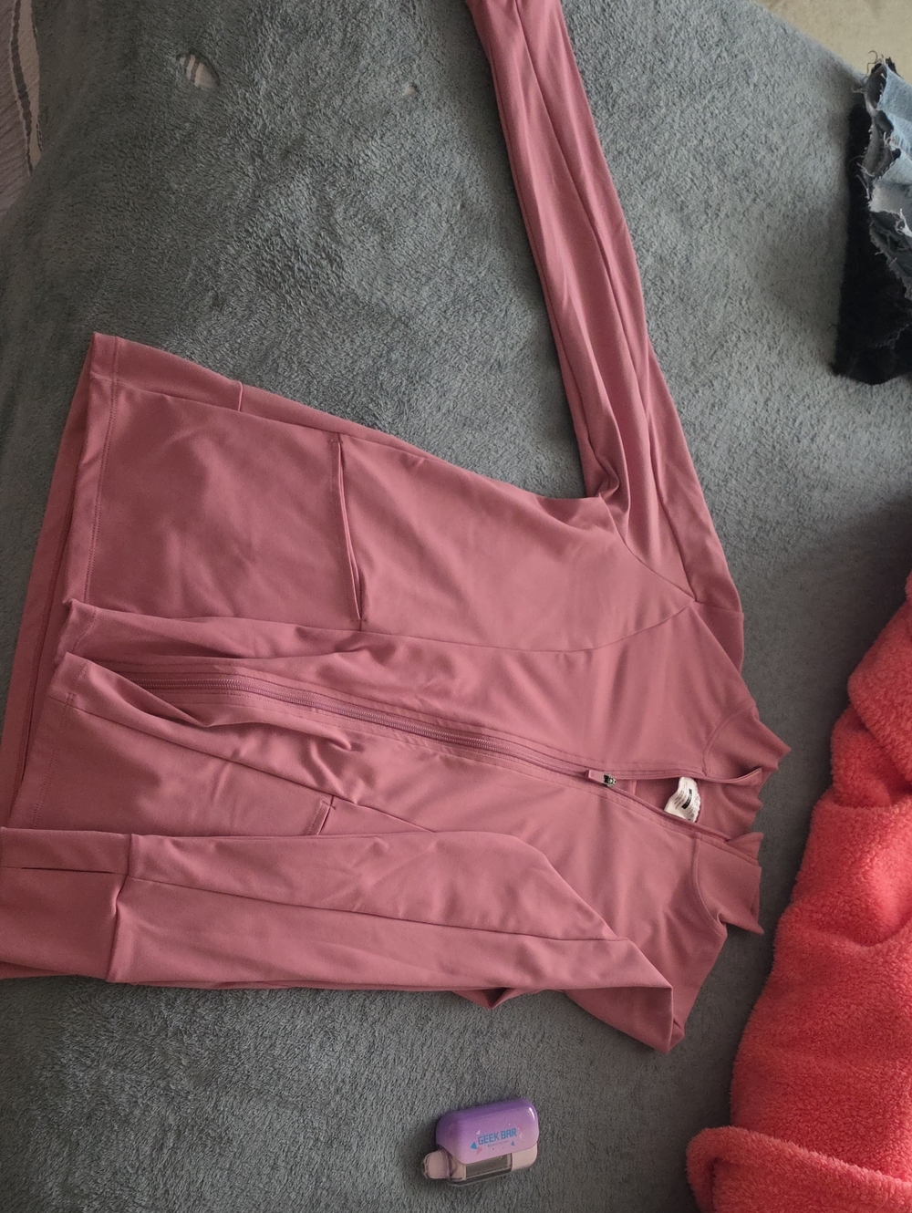 Laundry By Shelli Segal Mauve Zip-Front Bomber Jacket